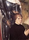 Wings Paintings - Triptych of Adriaan Reins [detail 1, left wing] by Hans Memling
